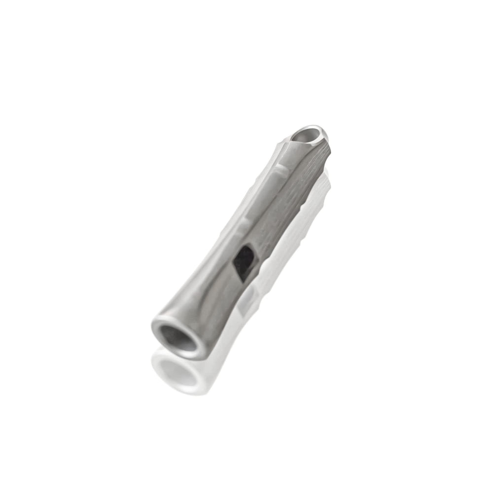 WANERSEN titanium emergency whistle closeup, durable metal build for rugged outdoor signaling.