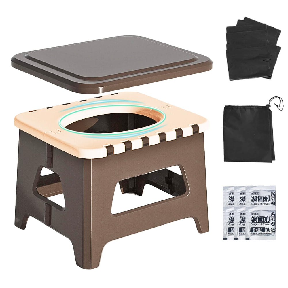 Wanheart portable toilet folded for travel fits compact spaces.