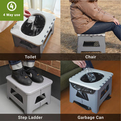 Wanheart portable toilet with lid open shows quick setup for convenience.