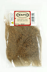 Wapsi Deer Body Hair natural brown from the sides and back, ideal for spinning bass flies.