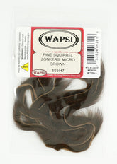 Wapsi Micro Pine Squirrel Zonkers strip shows soft fur for lifelike small fly patterns.