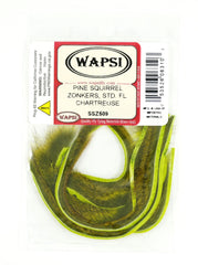 Wapsi Pine Squirrel Zonkers chartreuse standard 2ft adds lifelike movement to flies.