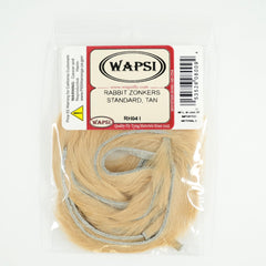Wapsi Rabbit Zonker Strips Tan pack for versatile fly tying.