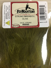 Wapsi Strung Marabou Olive, versatile feather for colorful fly patterns and smooth motion