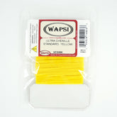Wapsi Ultra Chenille Standard Yellow spool for extended bodies in fly tying.