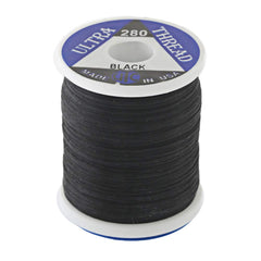 Wapsi UTC Ultra Thread 280 Denier Black close-up for durable fly tying and precise wraps
