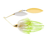 War Eagle WE12GW50 lure with gold frame and double willow blades for bright flash in stained water