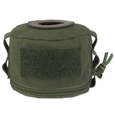 WarmHeartting gas canister pouch close-up showing snug fit for secure transport