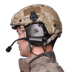 WarmHeartting headset mount on ARC-rail enables quick, reliable Comtac attachment.