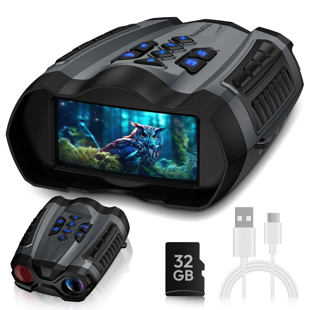 WARMTUYO night vision binoculars with a 4K display for crystal-clear nocturnal viewing.