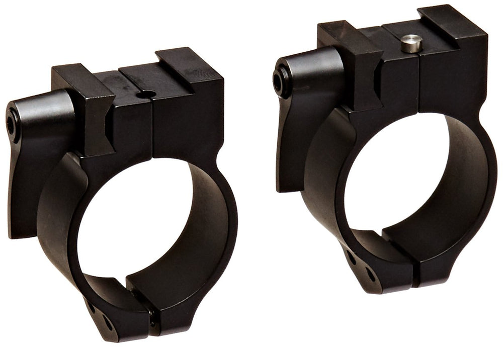 WARNE 14TLM Tikka quick detach rings side view showing rugged steel mount for repeatable accuracy
