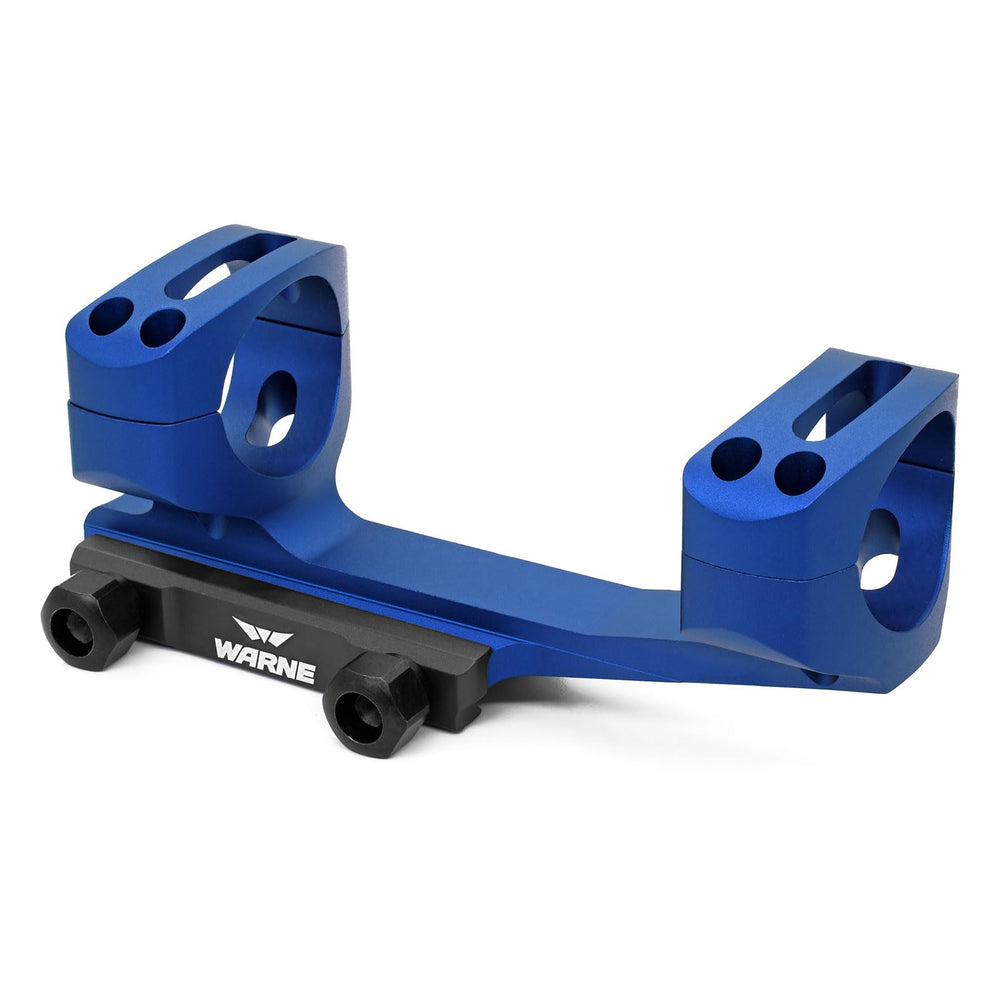 WARNE XSKEL1BU Gen 2 extended skeletonized MSR mount in blue offers lightweight rigidity for reliable field mounting.