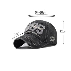Washed Baseball Cap adjustable snap back for easy sizing.