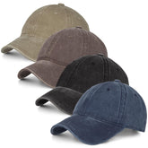 Washed cotton vintage baseball cap front view