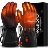 Wasoto heated gloves waterproof back panel keeps hands dry during snow and rain.