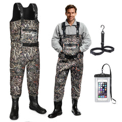 wasserflux chest waders waterproof 4mm neoprene keep you dry in cold river fishing.