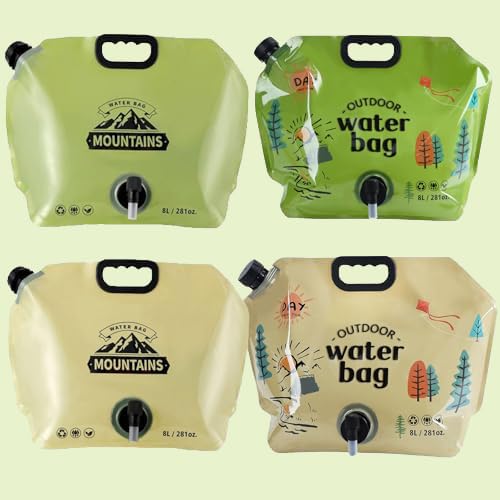 Water bag collapsible 2-gallon with spout ideal for camping hydration