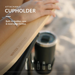 Water Buffalo Bondi Beach Chair cup holder keeps beverages within reach.