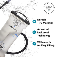 Water Buffalo Oasis Hydration Bladder insulated hose keeps beverages cool on hot days.