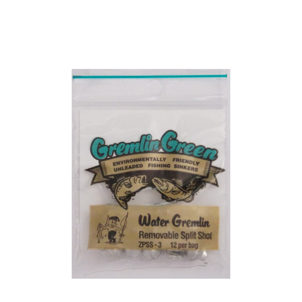 Water Gremlin ZPSS-4 Gremlin Green removable split shot on line for easy adjustments