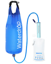 Waterdrop Gravity Water Filter Straw for camping provides clean-tasting water on trails.