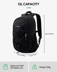Waterfly 12L back panel view emphasizing breathable comfort