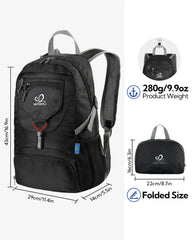 Waterfly 20L packable backpack in use during travel and hiking.