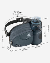 Waterfly fanny pack bottle holder extended supports large bottles on the go.