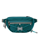 WATERFLY fanny pack front view shows compact daily carry for travel and city life