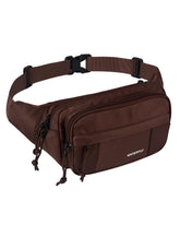 Waterfly fanny pack large pocket showing ample storage for travel and daily items.