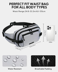 Waterfly fanny pack with multiple pockets keeps belongings organized on hikes.
