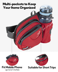 Waterfly fanny-pack organized space with multiple pockets for essentials.