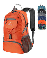 Waterfly foldable 20L backpack folded compactly for easy packing
