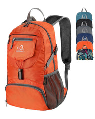 Waterfly foldable 20L backpack folded compactly for easy packing