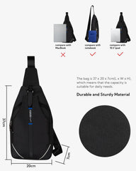 Waterfly sling backpack back pocket anti-theft view highlights secure storage