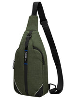 WATERFLY medium sling bag front pocket for quick access to essentials.