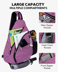WATERFLY sling bag laptop pocket fits a 13-inch device on commute