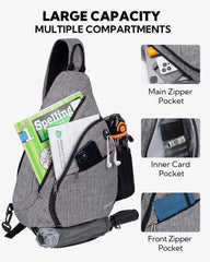 Waterfly sling bag side water bottle holder for stable outdoor access.