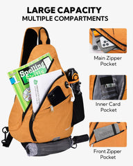 WATERFLY Sling Bag side water bottle holder stays secure during activity.