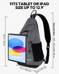 WATERFLY sling bag umbrella pouch with bottom mesh for wet items.