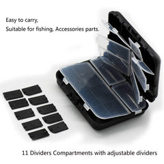 Waterproof double-sided fishing tackle box for portability