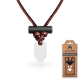 Wazoo Bushcraft firestarter necklace closeup shows rugged pendant design for reliable ignition