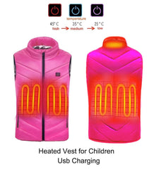 WCOLAS heated vest interior with carbon fiber heating elements for quick warmth
