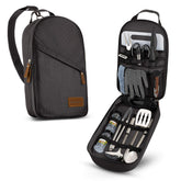 Wealers 17-piece camp kitchen utensil set organized in a pouch for easy access.
