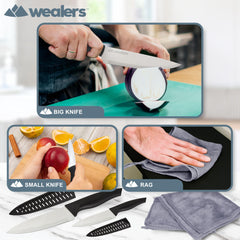 Wealers durable weave-cotton shell shields tools from elements on outdoor trips.