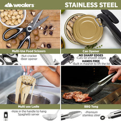 Wealers grill accessories portable kit for camping and hiking.