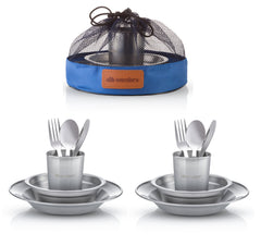 Wealers unique complete messware kit blue mesh bags for easy outdoor storage.