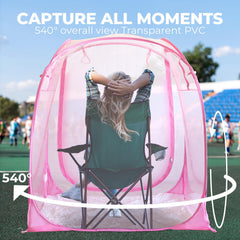Weather Proof Pod pop-up shelter folded in carry bag showcases portability.