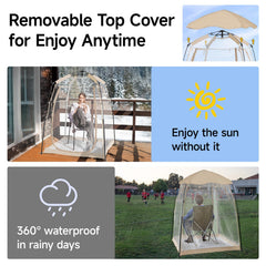 Weather Proof Pod sports tent UV protection keeps you cool and shaded.