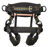 Weaver Arborist WLC-730 saddle batten seat front view with memory foam back pad for comfort.